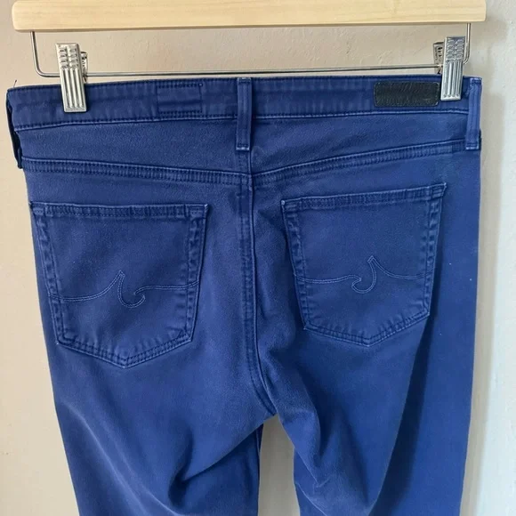 AG Adriano Goldschmidt Prima Cigarette Mid-Rise Stretch Sateen Jeans Royal Blue - Picture 15 of 15